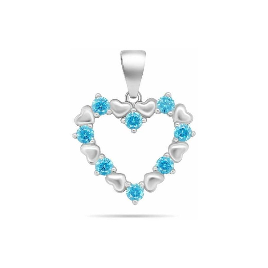 Brilio Silver Brilio Silver Gentle silver pendant with light blue zircons PT19WA