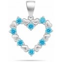 Brilio Silver Brilio Silver Gentle silver pendant with light blue zircons PT19WA Brilio Silver Brilio Silver Gentle silver pendant with light blue zircons PT19WA