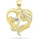 Brilio Silver Brilio Silver Beautiful Gold Plated Madonna Pendant PT127Y