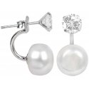 Jwl Luxury Pearls Original earrings with real pearl and 2in1 crystal JL0059 Jwl Luxury Pearls Original earrings with real pearl and 2in1 crystal JL0059
