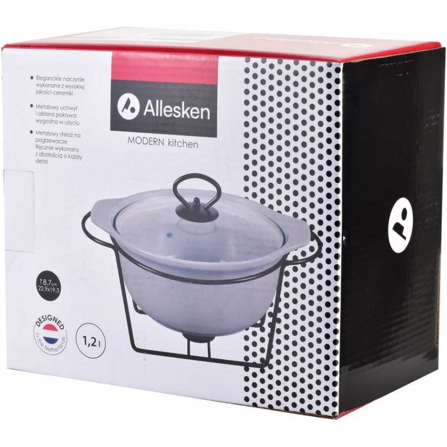 Allesken MODERNI VIRTUVĖ Indas su šildytuvu 1,2l 22,9x19,3xH8,7cm – 3
