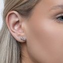 Again Jewelry Asymmetrical silver earrings with cubic zirconia AJNS0035 Again Jewelry Asymmetrical silver earrings with cubic zirconia AJNS0035