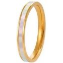Troli Elegant gold-plated ring with mother-of-pearl Troli Elegant gold-plated ring with mother-of-pearl