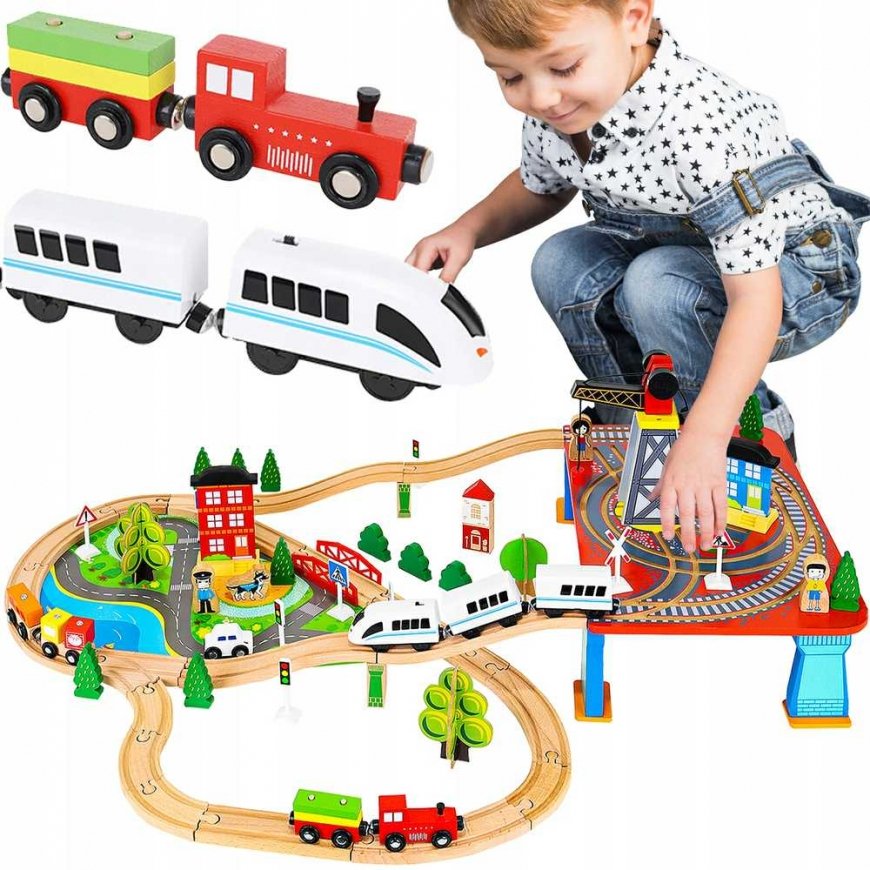 Kruzzel Wooden railway, 88 pcs. – 3