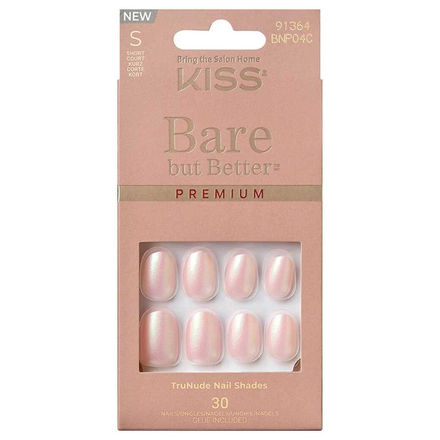 Kiss Adhesive nails Bare-But-Better Premium Nails - Mocha 30 pcs priemonė nagams