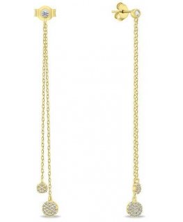 Brilio Silver Brilio Silver Original gold-plated earrings with zircons EA629Y