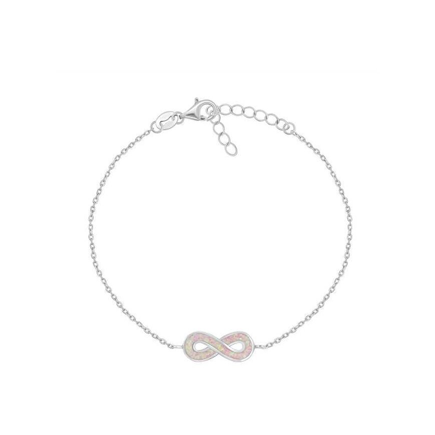 Brilio Silver Sidabrinė apyrankė su Rožinė Opal Infinity BRC208WP – 5