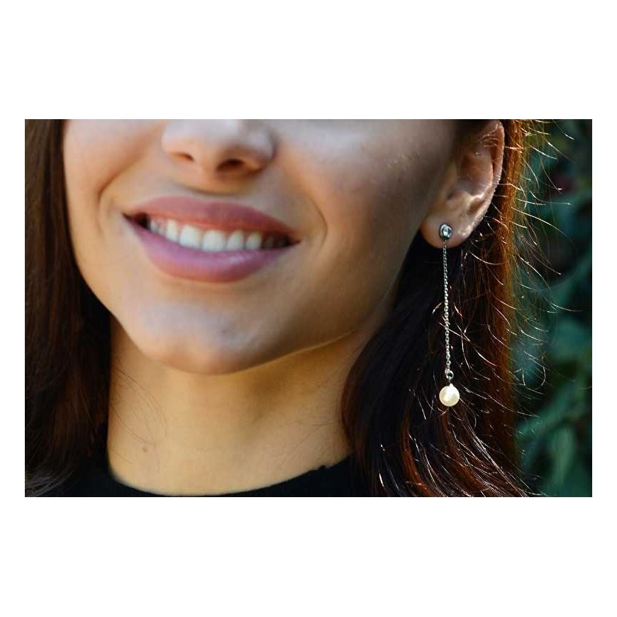 Troli Long earrings with crystal and beads – 3