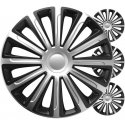 Versaco Car Hubs 4pcs Black Silver Trend Set 15 Inch Color Box
