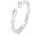 Brilio Silver Brilio Silver Silver open ring with clear zircons RI123W Brilio Silver Brilio Silver Silver open ring with clear zircons RI123W