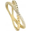 Beneto Gold-plated double ring with silver AGG196 Beneto Gold-plated double ring with silver AGG196