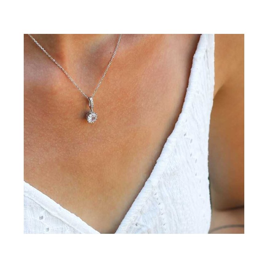 Beneto Silver Necklace with Zircons AGS1142/47 – 2