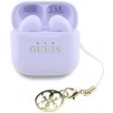 TWS Earphones Guess Glossy Effect Printed Classic Logo & Charm Lavender TWS Earphones Guess Glossy Effect Printed Classic Logo & Charm Lavender