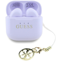 Ausinės TWS Guess Glossy Effect Printed Classic Logo & Charm levandų spalvos Ausinės TWS Guess Glossy Effect Printed Classic Logo & Charm levandų spalvos