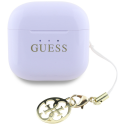 Ausinės TWS Guess Glossy Effect Printed Classic Logo & Charm levandų spalvos Ausinės TWS Guess Glossy Effect Printed Classic Logo & Charm levandų spalvos