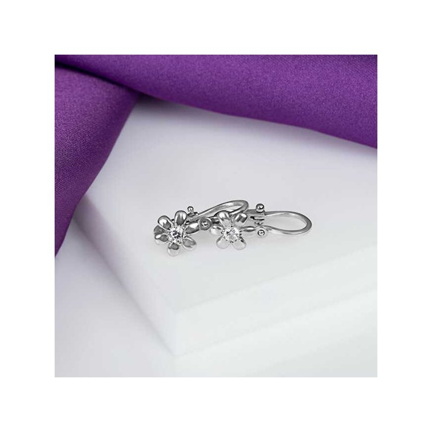 Brilio Silver Design Girls Gold Plated Earrings Flowers EA193Y – 3