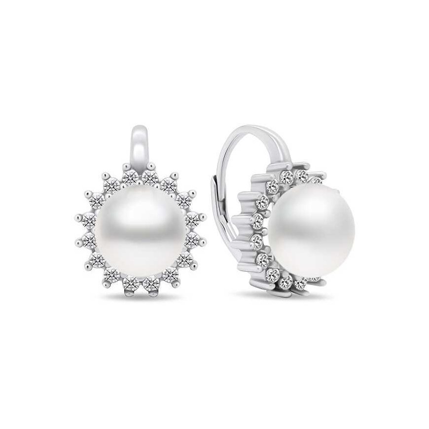 Brilio Silver Brilio Silver Stunning silver earrings with pearls and zircons EA418W