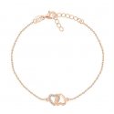 Brilio Silver Brilio Silver Charming bronze heart bracelet BRC138R Brilio Silver Brilio Silver Charming bronze heart bracelet BRC138R