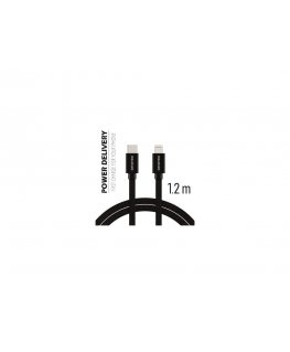 Swissten Textile USB-C - Lightning MFi Data and Charging Cable 1.2m