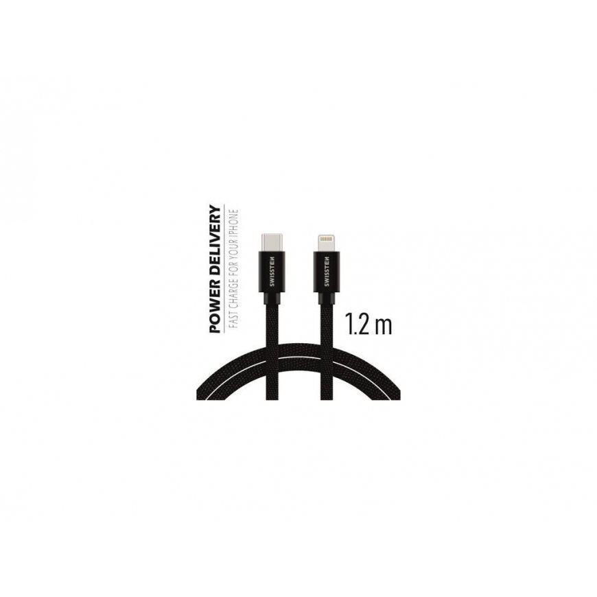 Swissten Textile USB-C - Lightning MFi