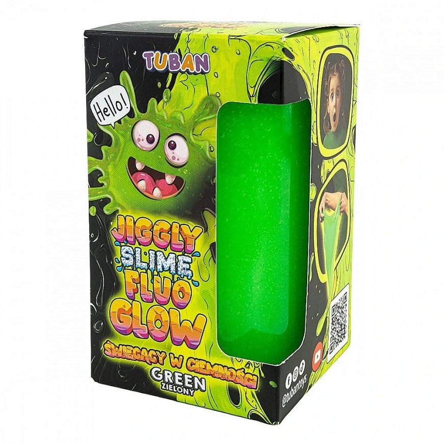 Slime Jiggly Fluo Glow green 430g