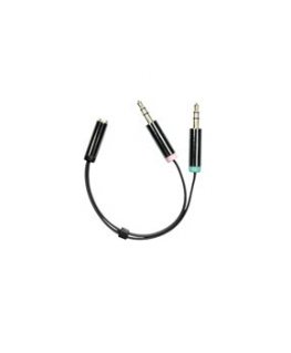 Deltaco AUD-202 audio cable 0.1 m 2 x 3.5mm 3.5mm Black