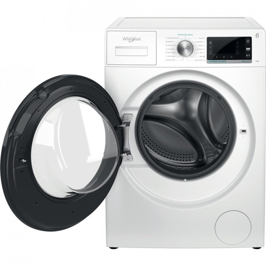 Whirlpool W6 XW845WB EE Pesukone Edestä täytettävä 8 kg 1400 RPM musta, Valkoinen – 3