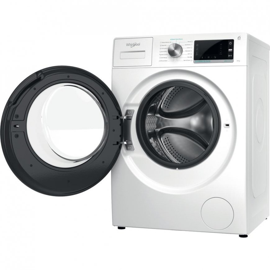 Whirlpool W6 XW845WB EE pesumasin Eest täidetav 8 kg 1400 RPM Must, Valge – 4