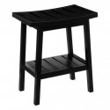 BAMBOO bathroom stool with shelf for accessories BAMBOO bathroom stool with shelf for accessories