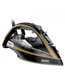 Tefal FV9865E0 iron Dry & Steam iron Durilium Autoclean soleplate 3000 W Black, Gold