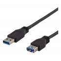 Deltaco USB3-242 USB kabelis USB 3.2 Gen 1 (3.1 Gen 1) 2 m USB A Melns Deltaco USB3-242 USB kabelis USB 3.2 Gen 1 (3.1 Gen 1) 2 m USB A Melns