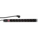 LogiLink PDU9C02 блок распределения питания 9 розетка(и) Черный LogiLink PDU9C02 блок распределения питания 9 розетка(и) Черный