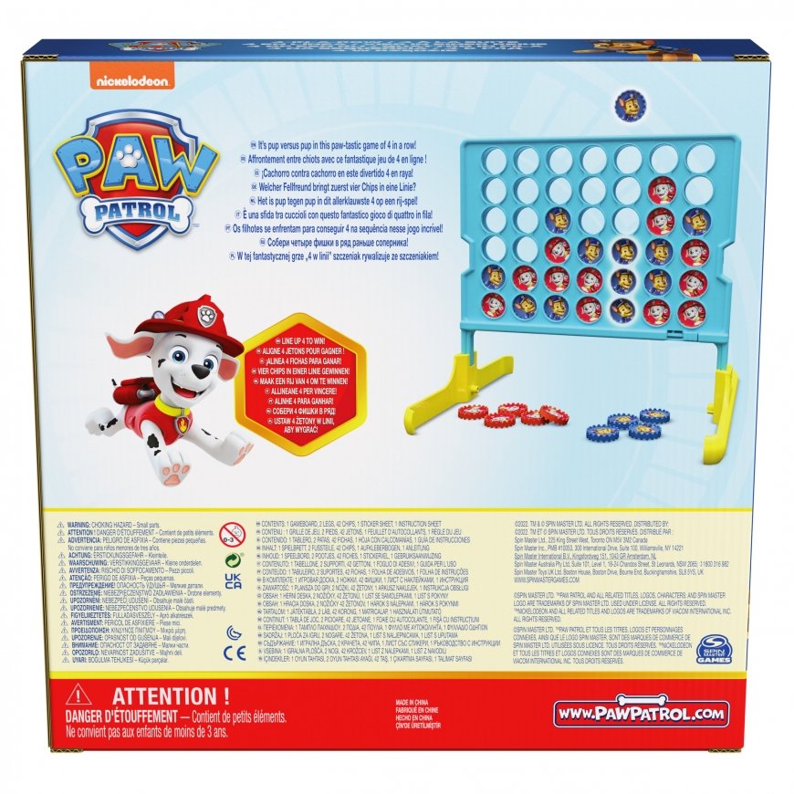 Games KOG KOL Paw Patrol 4 in a Row GML Lauamäng Strateegia – 4