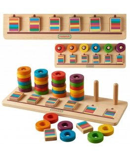 MASTERKIDZ Puzzle Learning Counting and Colors Montessori Sorter