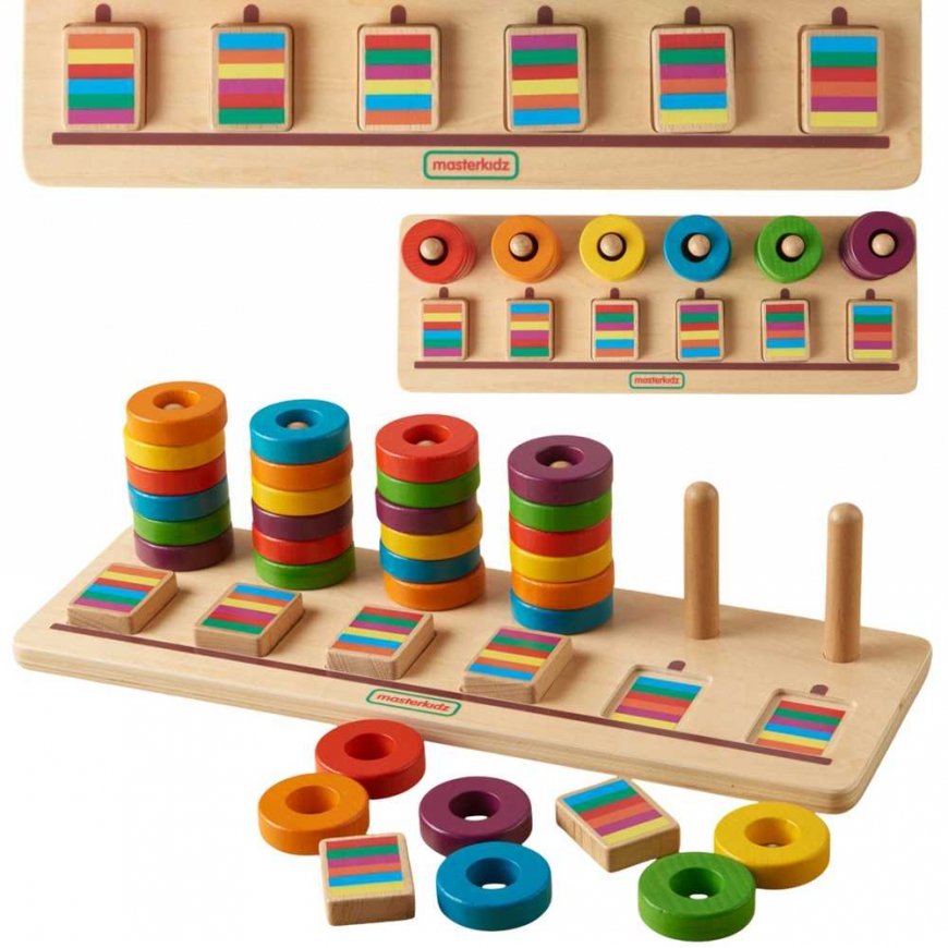 MASTERKIDZ Puzzle Learning Counting and Colors Montessori Sorter
