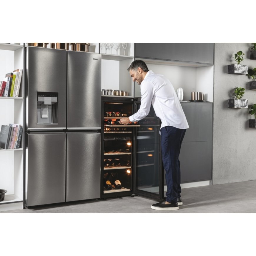 Haier Wine Bank 50 Serie 7 HWS77GDAU1 Kompresorinis vyno šaldiklis Pastatomi Juoda 77 buteliai – 3