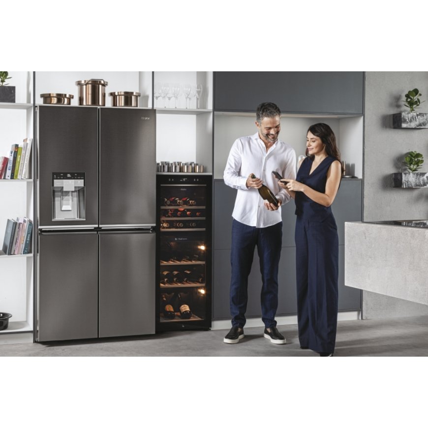 Haier Wine Bank 50 Serie 7 HWS77GDAU1 Compressor wine cooler Freestanding Black 77 bottle(s) – 4