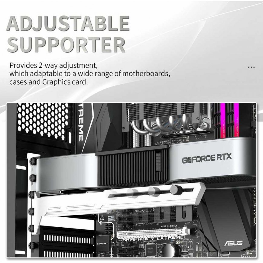 1st Cool 1stCOOL 1stCool Support GPU Metal Bracket, valkoinen – 3