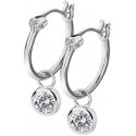 Hot Diamonds hopea pyöreät korvakorut 2in1 timanttirenkailla Topaz DE628 Hot Diamonds hopea pyöreät korvakorut 2in1 timanttirenkailla Topaz DE628
