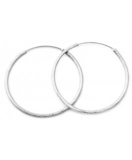 Beneto Glittering silver round earrings AGUC1240