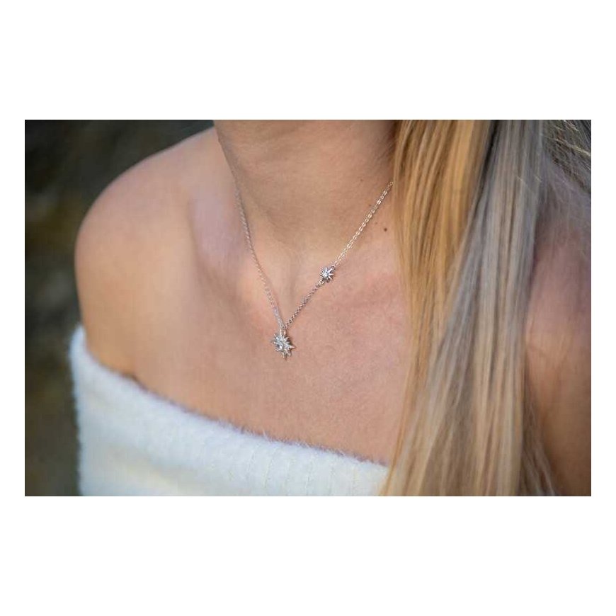 Agate Decent Silver Necklace AGT-N005W – 2