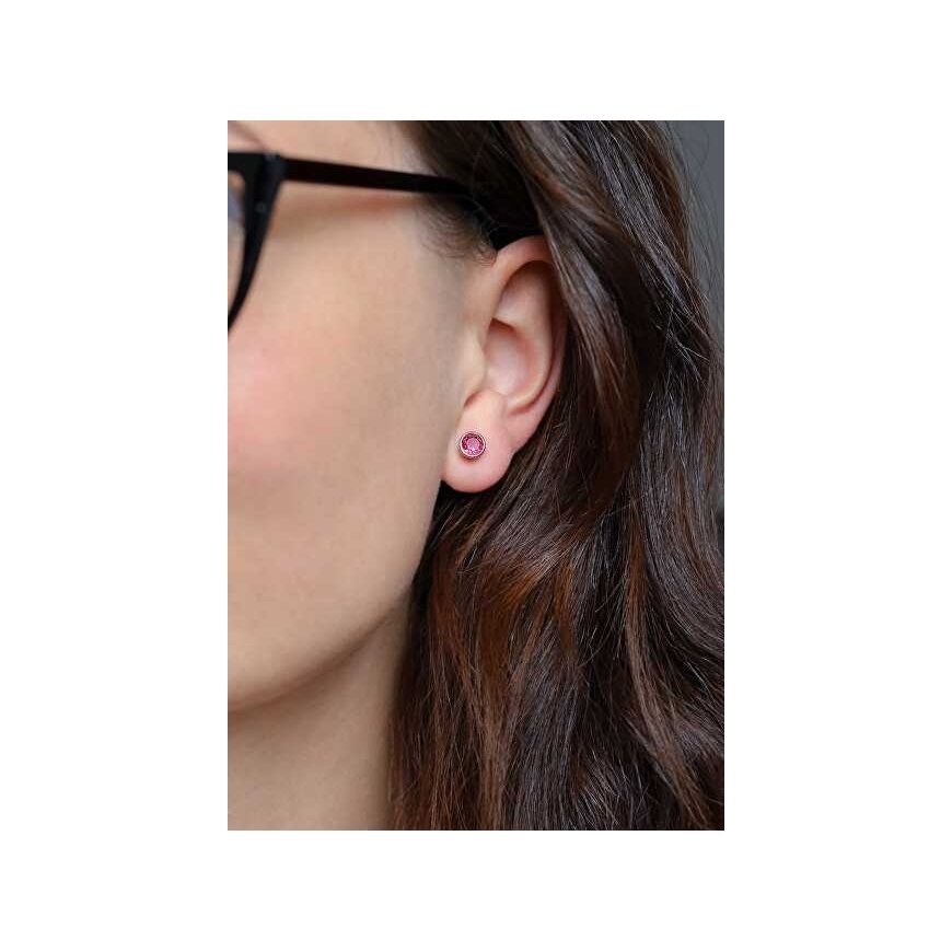 Beneto Silver earrings with shiny zircon AGUP1718S