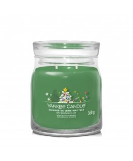 Yankee Candle Shimmering Christmas Tree vaško žvakė Cilindras Žalia 1 vnt