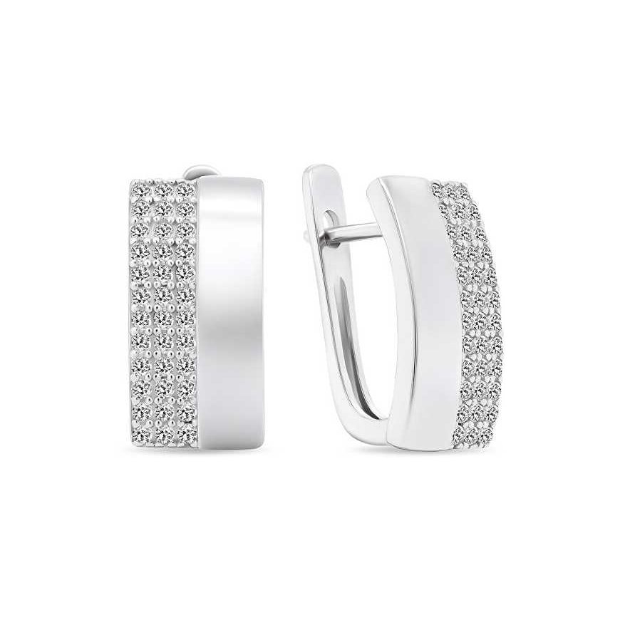 Brilio Silver Exclusive silver earrings with zircons EA567W