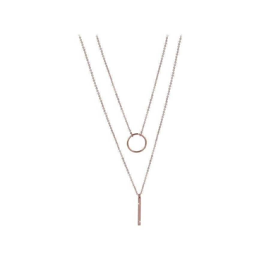 Troli Double necklace with stylish pendants