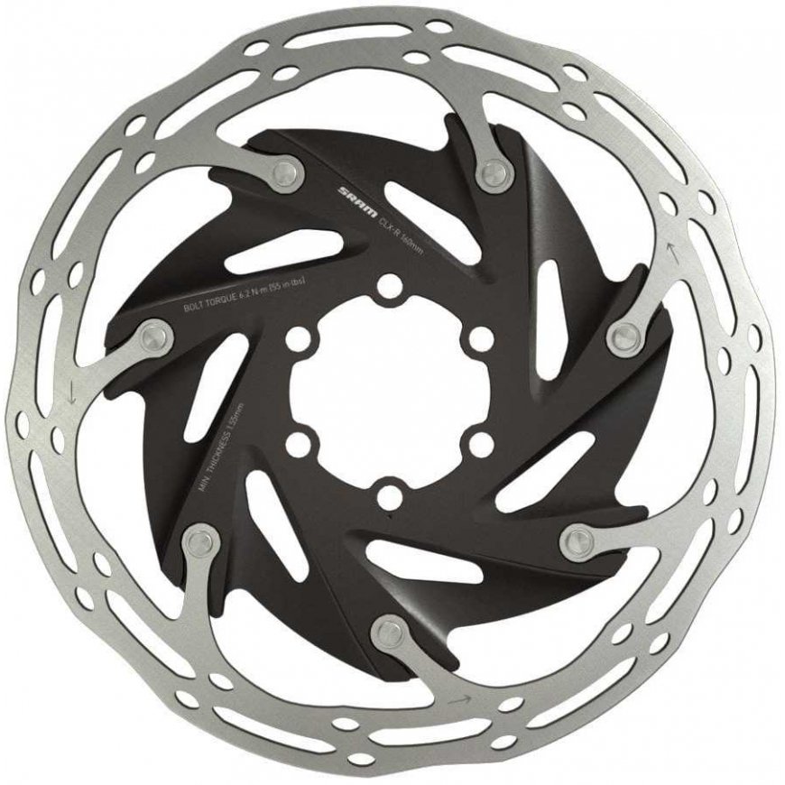 SRAM Centerline X Road 2 Piece Brake Disc - 140mm Juodas (stainless steel screws included) - 6 holes