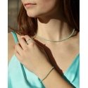 Agate Mineral women's bracelet with amazonite beads POL-B08/21L Agate Mineral women's bracelet with amazonite beads POL-B08/21L