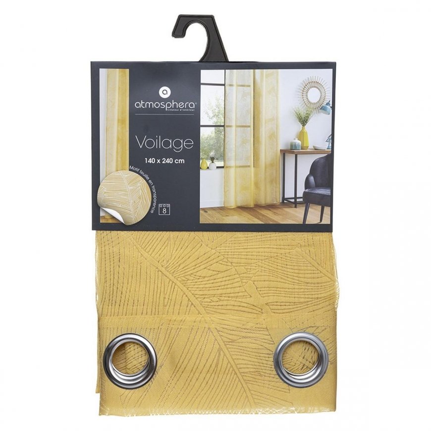 Atmosphera DEVO curtain 140 x 240 cm yellow – 2