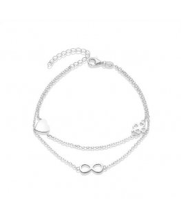 Beneto Stylish double silver bracelet AGB636 / 21