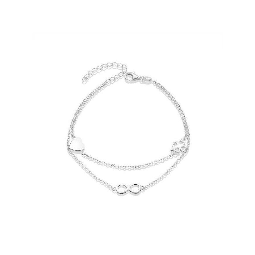 Beneto Stylish double silver bracelet AGB636 / 21